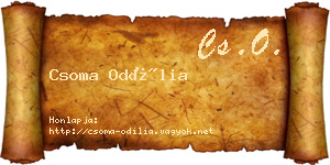 Csoma Odília névjegykártya